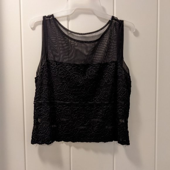 Lace Spandex Crop Top - Picture 1 of 3